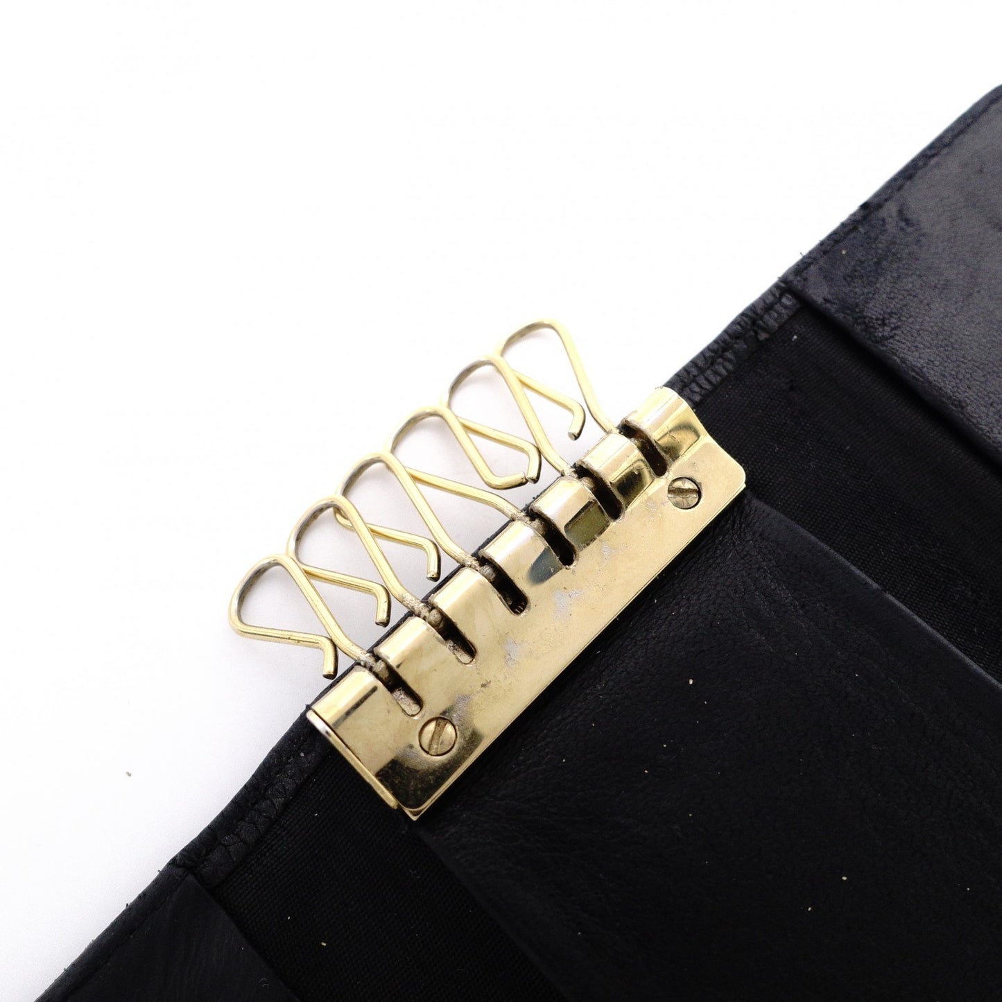 CHANEL Caviar Skin Key Case, Leather, Black, 6-ring, Coco Logo