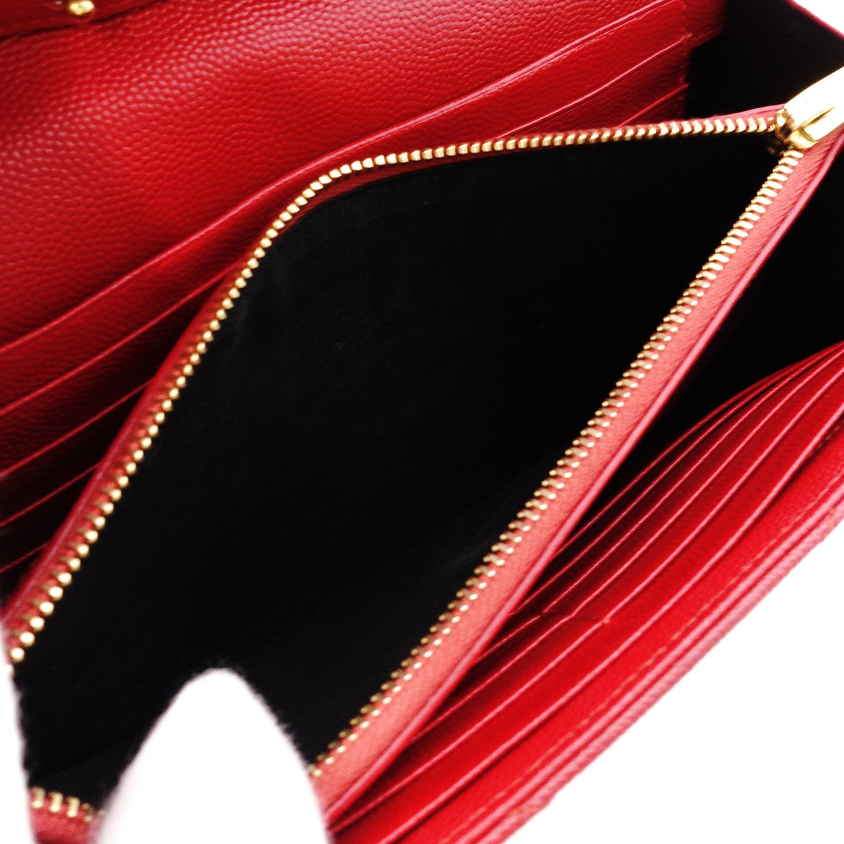 SAINT LAURENT Cassandra Shoulder Bag, Leather, Red, Gold Hardware, Crossbody