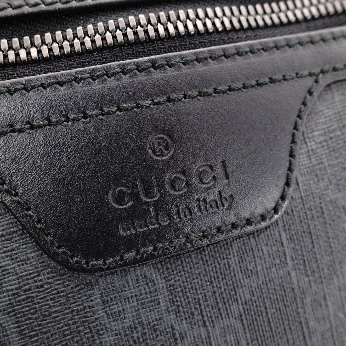 GUCCI GG Supreme Shoulder Bag, PVC Leather, Gray, Crossbody