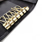 CHANEL Caviar Skin Key Case, Leather, Black, 6-ring, Coco Logo