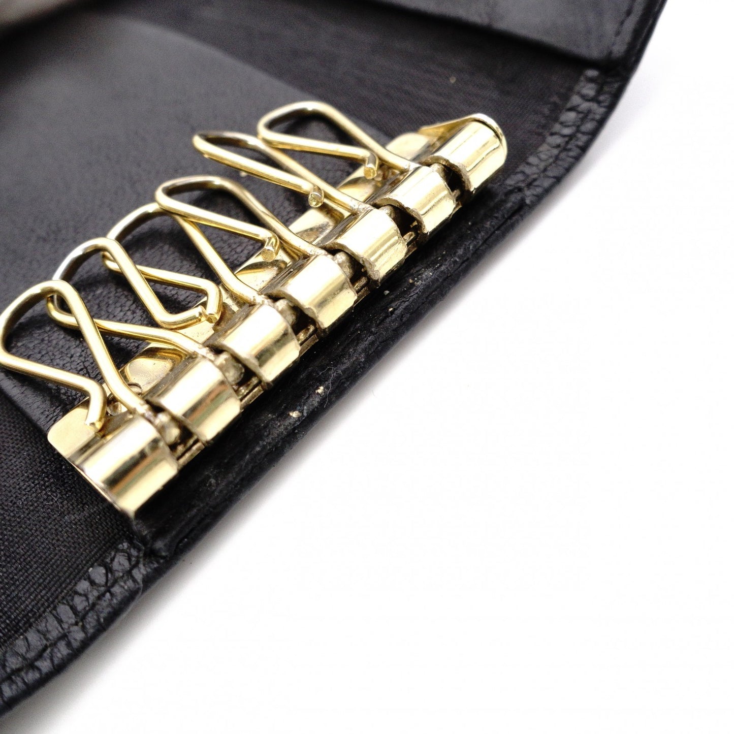 CHANEL Caviar Skin Key Case, Leather, Black, 6-ring, Coco Logo