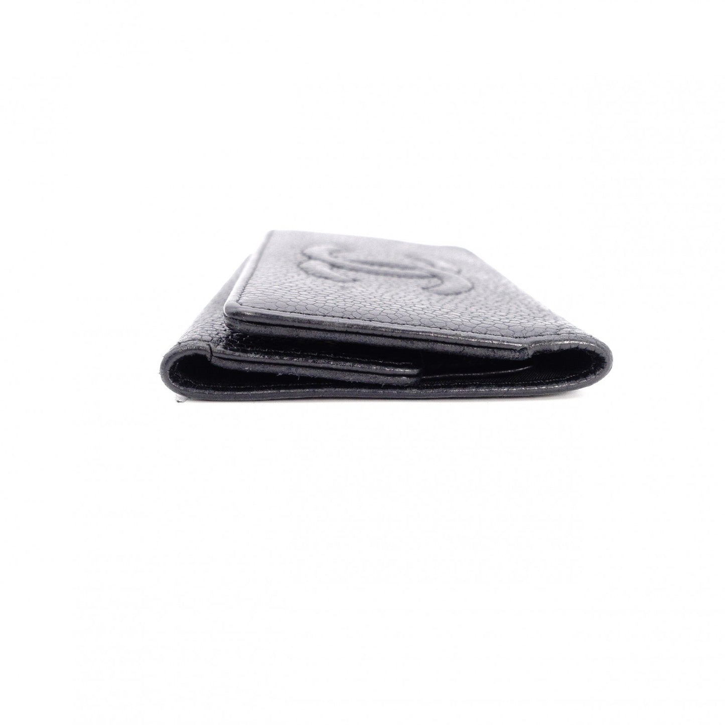 CHANEL Caviar Skin Key Case, Leather, Black, 6-ring, Coco Logo
