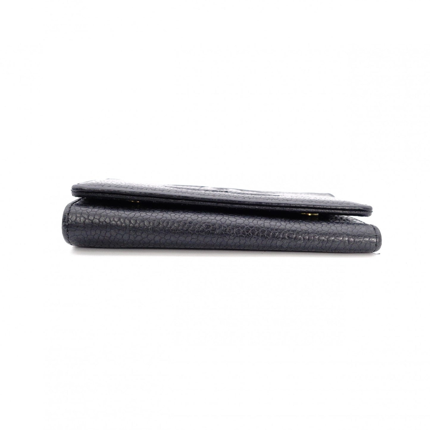 CHANEL Caviar Skin Key Case, Leather, Black, 6-ring, Coco Logo