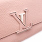 Louis Vuitton Portofolio Capucines Long Wallet, Leather, Pink, LV, Silver Hardware