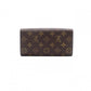 LOUIS VUITTON Leopard Sara Bronco Corail Monogram Canvas Long Wallet, PVC, Brown