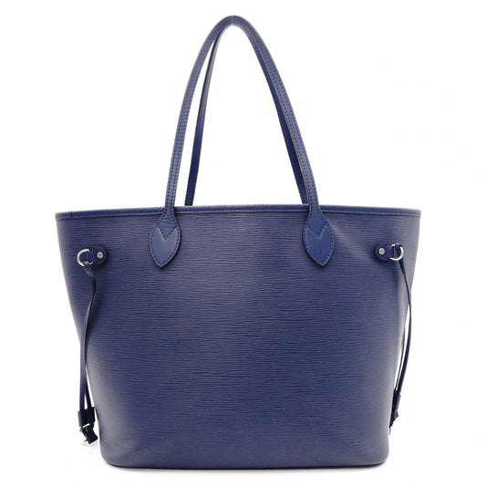 LOUIS VUITTON Neverfull MM Epi Tote Bag, Leather, Blue