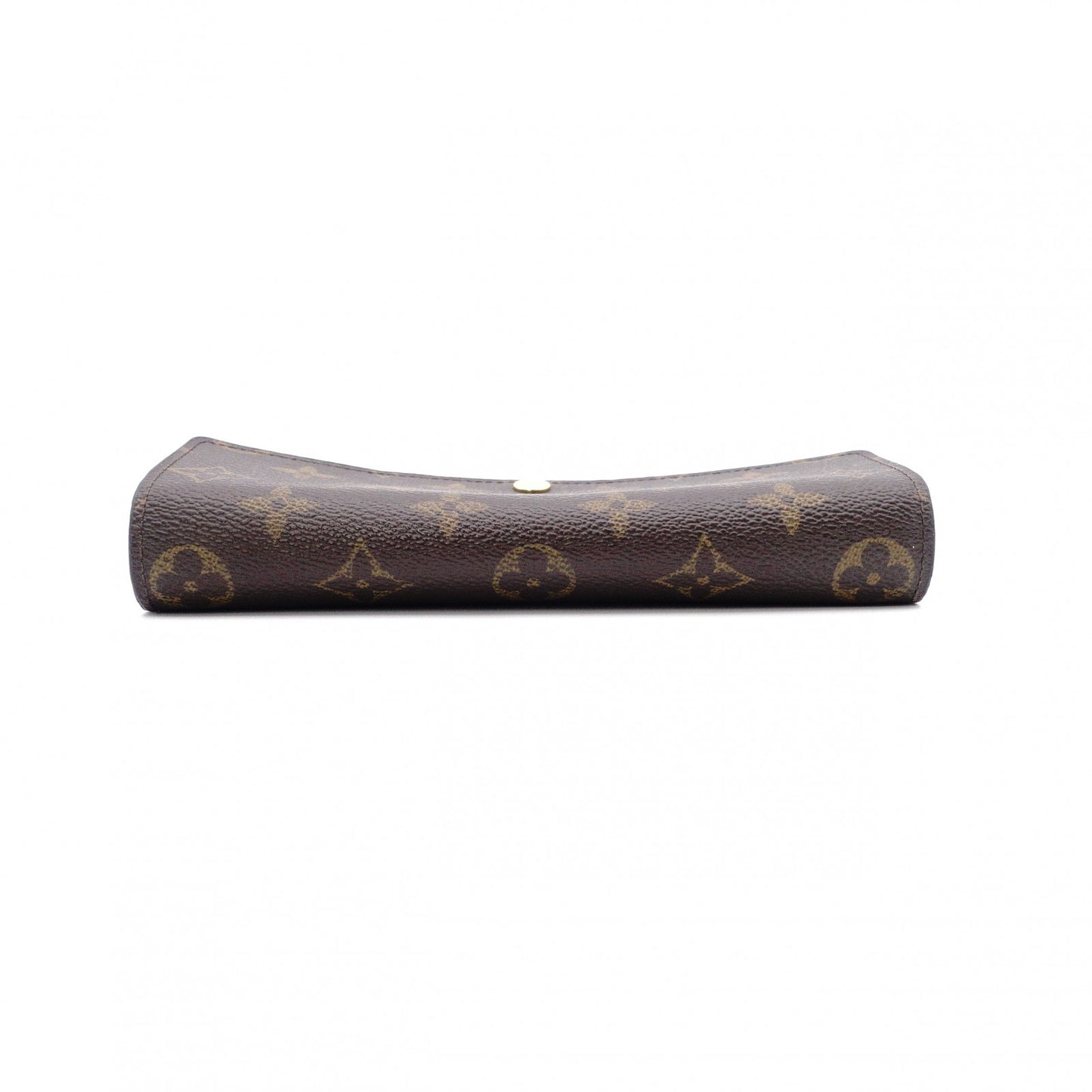 LOUIS VUITTON Leopard Sara Bronco Corail Monogram Canvas Long Wallet, PVC, Brown