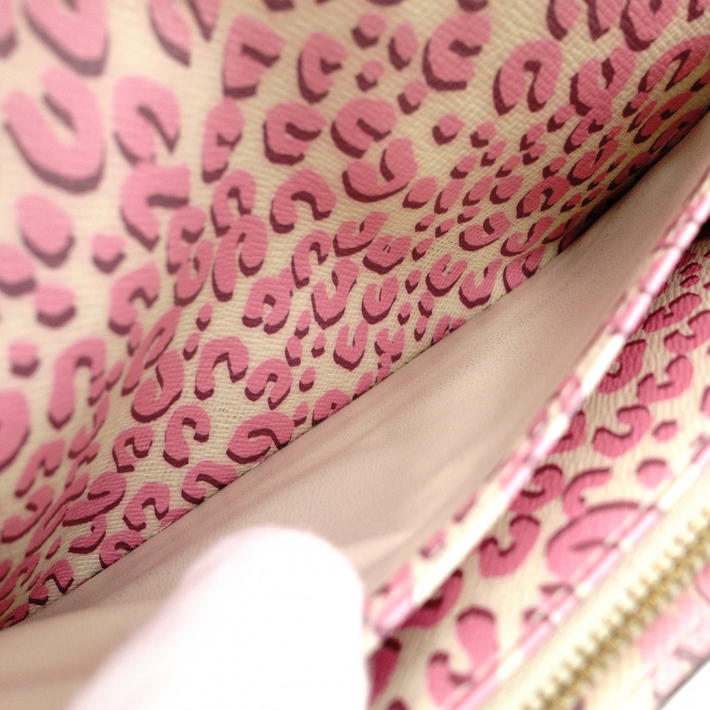 LOUIS VUITTON Leopard Sara Bronco Corail Monogram Canvas Long Wallet, PVC, Brown