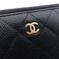 CHANEL Caviar Skin Matelassé Long Wallet, Leather, Black, with Gold Hardware