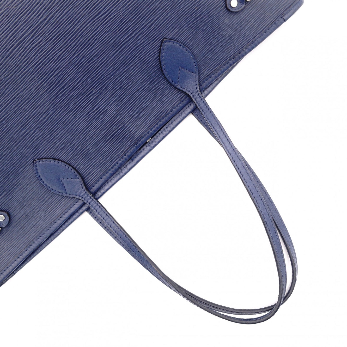 LOUIS VUITTON Neverfull MM Epi Tote Bag, Leather, Blue