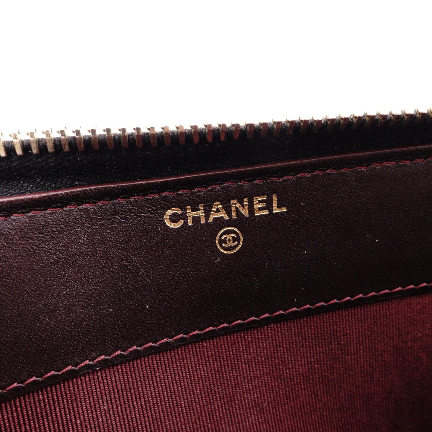 CHANEL Caviar Skin Matelassé Long Wallet, Leather, Black, with Gold Hardware