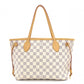 LOUIS VUITTON Neverfull PM Monogram Azur Tote Bag (White)