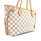 LOUIS VUITTON Neverfull PM Monogram Azur Tote Bag (White)