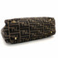 FENDI Zucca 32 Handbag Brown × Black Vintage Canvas Leather R801474