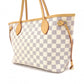 LOUIS VUITTON Neverfull PM Monogram Azur Tote Bag (White)