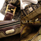 FENDI Zucca 32 Handbag Brown × Black Vintage Canvas Leather R801474