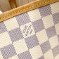 LOUIS VUITTON Neverfull PM Monogram Azur Tote Bag (White)