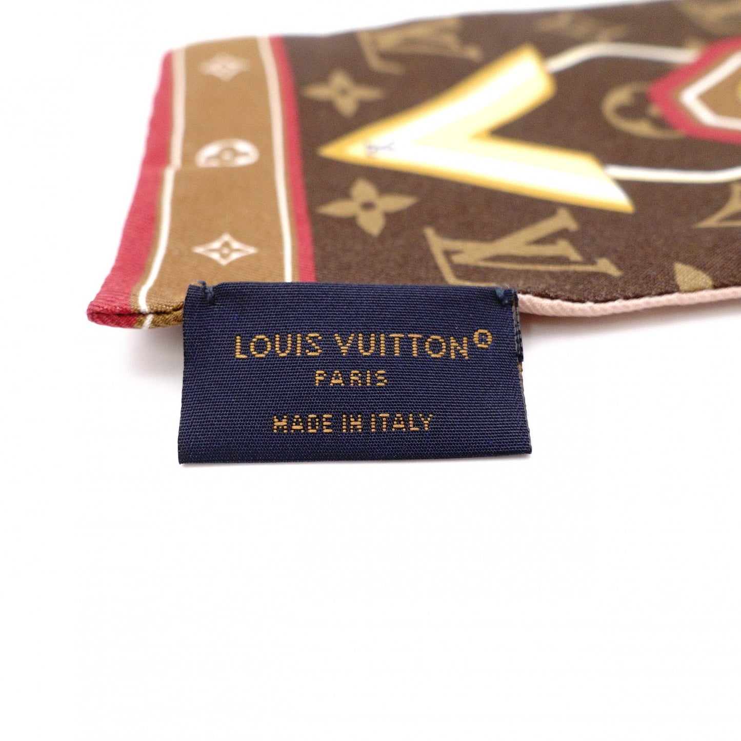 LOUIS VUITTON ルイ・ヴィトン ツイリー バンドー　BB スカーフ シルク ブラウン系【中古】 レディース