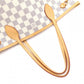LOUIS VUITTON Neverfull PM Monogram Azur Tote Bag (White)
