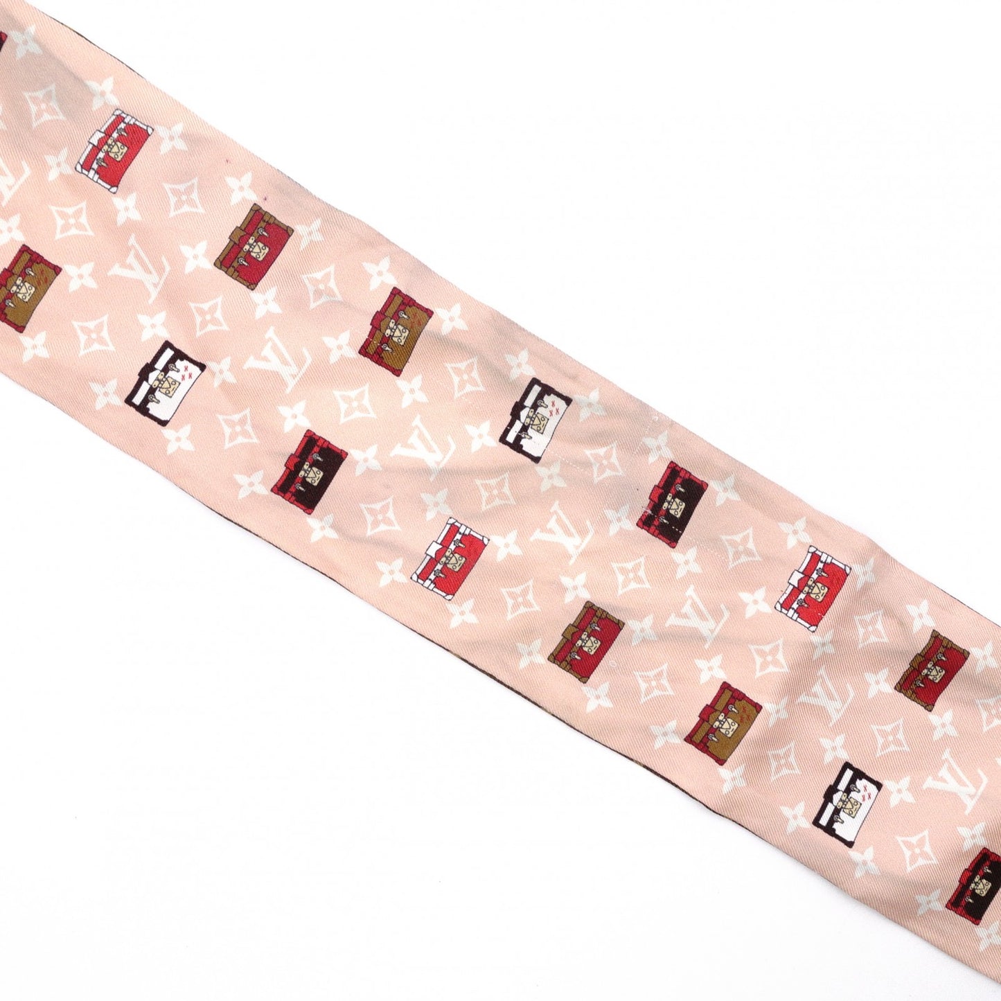 LOUIS VUITTON ルイ・ヴィトン ツイリー バンドー　BB スカーフ シルク ブラウン系【中古】 レディース