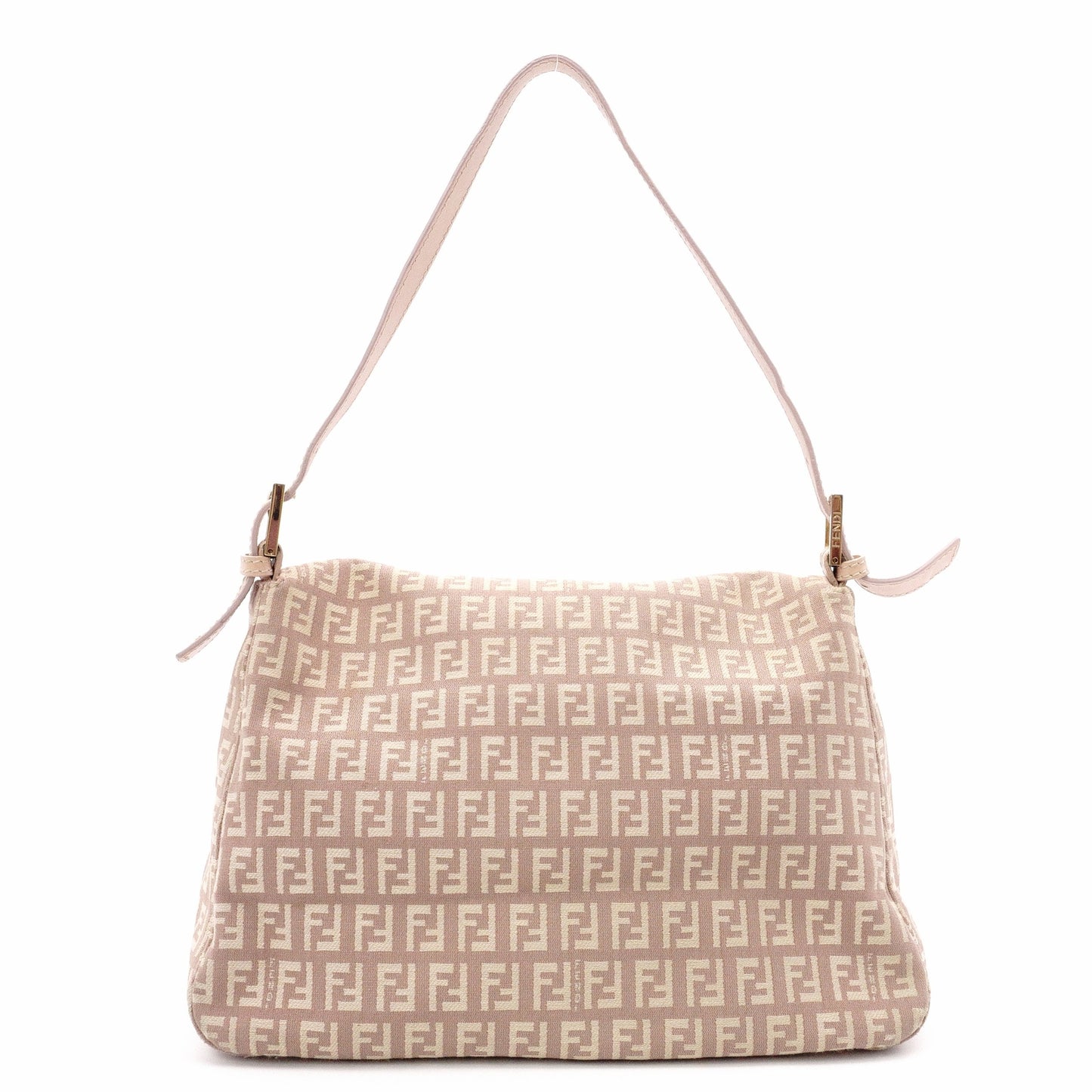 FENDI Mamma Bucket Zucca Shoulder Bag, Canvas/Leather, Pink-Beige Tones