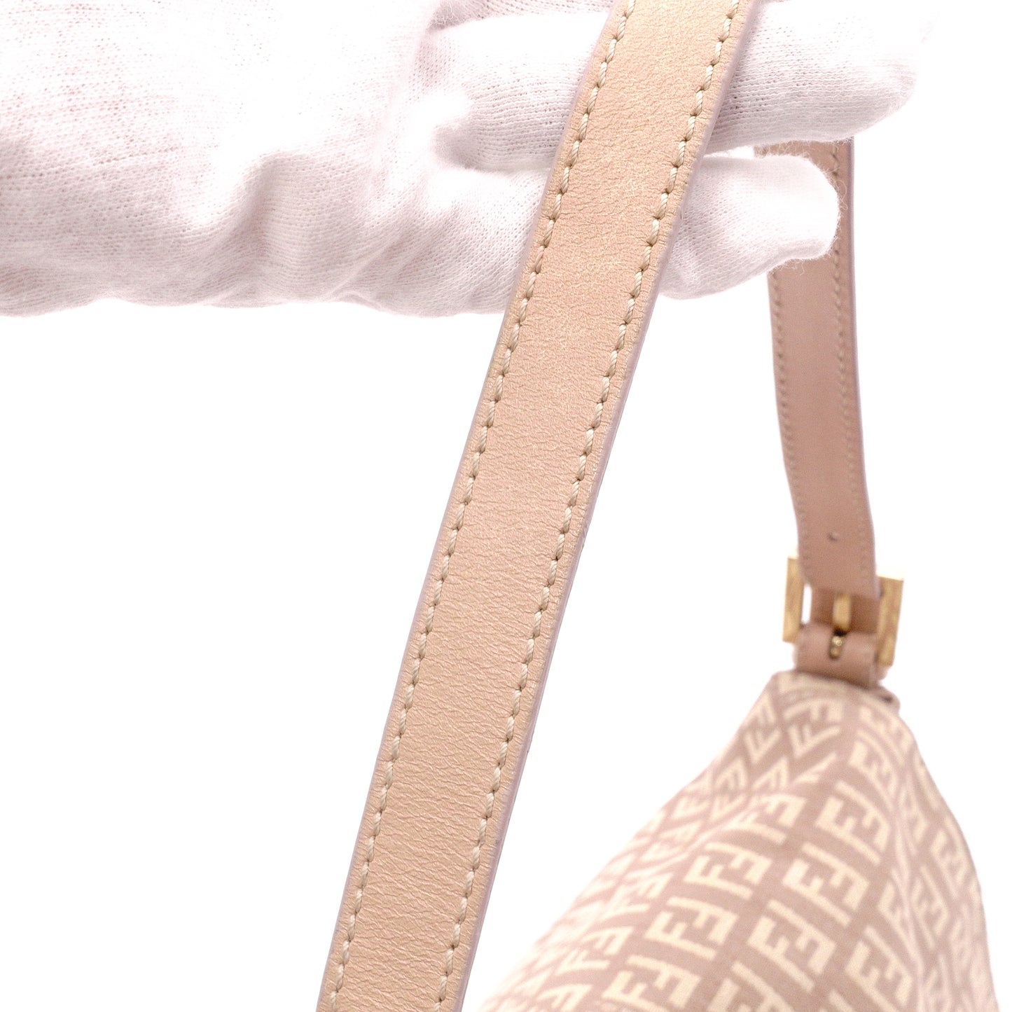 FENDI Mamma Bucket Zucca Shoulder Bag, Canvas/Leather, Pink-Beige Tones