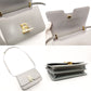 Burberry London Small Shoulder Bag Gray Leather TB Logo Crossbody Gold Hardware R801088