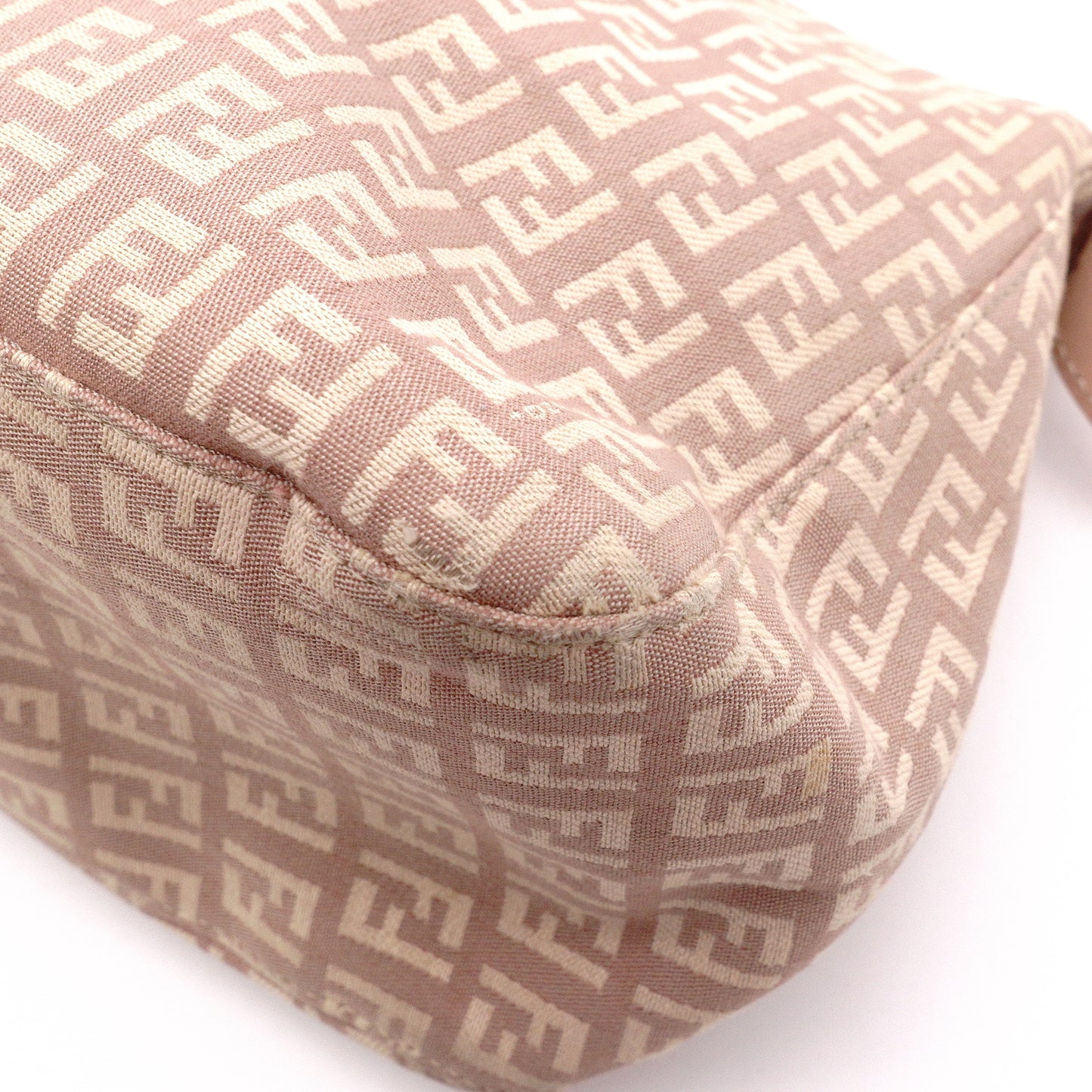 FENDI Mamma Bucket Zucca Shoulder Bag, Canvas/Leather, Pink-Beige Tones