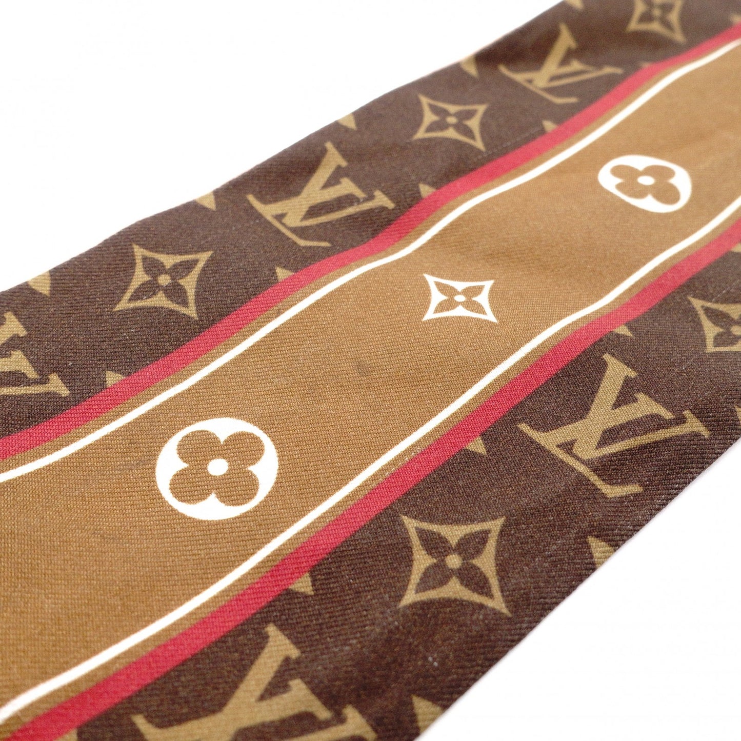 LOUIS VUITTON ルイ・ヴィトン ツイリー バンドー　BB スカーフ シルク ブラウン系【中古】 レディース