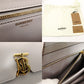 Burberry London Small Shoulder Bag Gray Leather TB Logo Crossbody Gold Hardware R801088