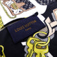 LOUIS VUITTON Twilly Bando BB Scarf, Silk, Black and White