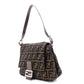 FENDI Mamma Bucket Zucca Shoulder Bag, Canvas and Leather, Brown, FF Logo