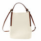 Burberry Peggy Bucket Small Logo Graphic Cotton Canvas 2-Way Bag Beige × Brown R801662