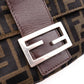 FENDI Mamma Bucket Zucca Shoulder Bag, Canvas and Leather, Brown, FF Logo