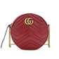 GUCCI GG Marmont Chain Shoulder Bag Red Leather Crossbody Red GG Logo 7-8-771