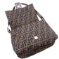 FENDI Mamma Bucket Zucca Shoulder Bag, Canvas and Leather, Brown, FF Logo