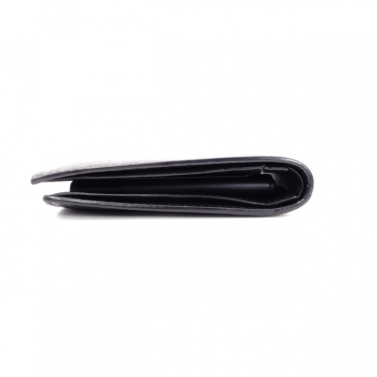 FENDI Zucca Bifold Wallet, Leather, Black, Men's
