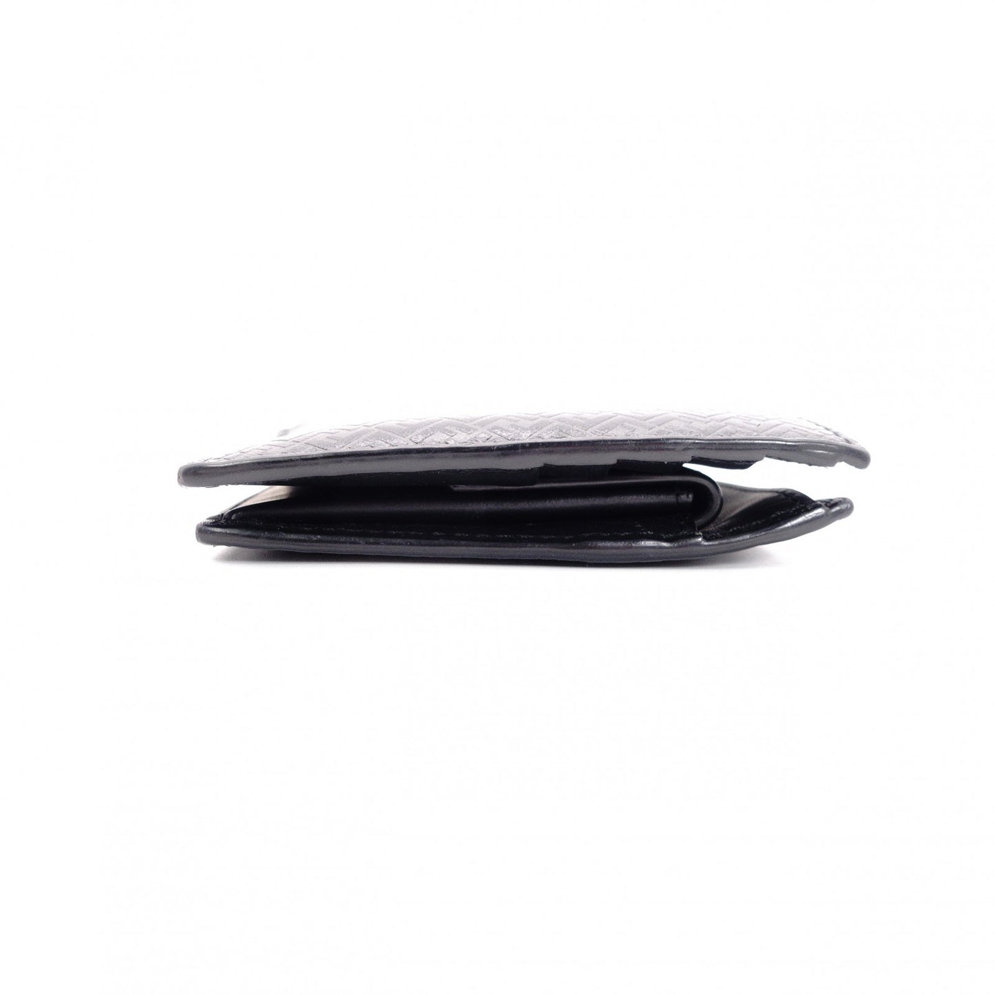 FENDI Zucca Bifold Wallet, Leather, Black, Men's