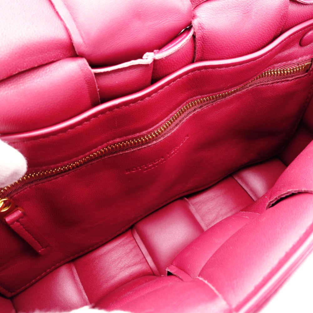 Bottega Veneta Intrecciato Shoulder Bag Padded Cassette Wine Red Leather R801681