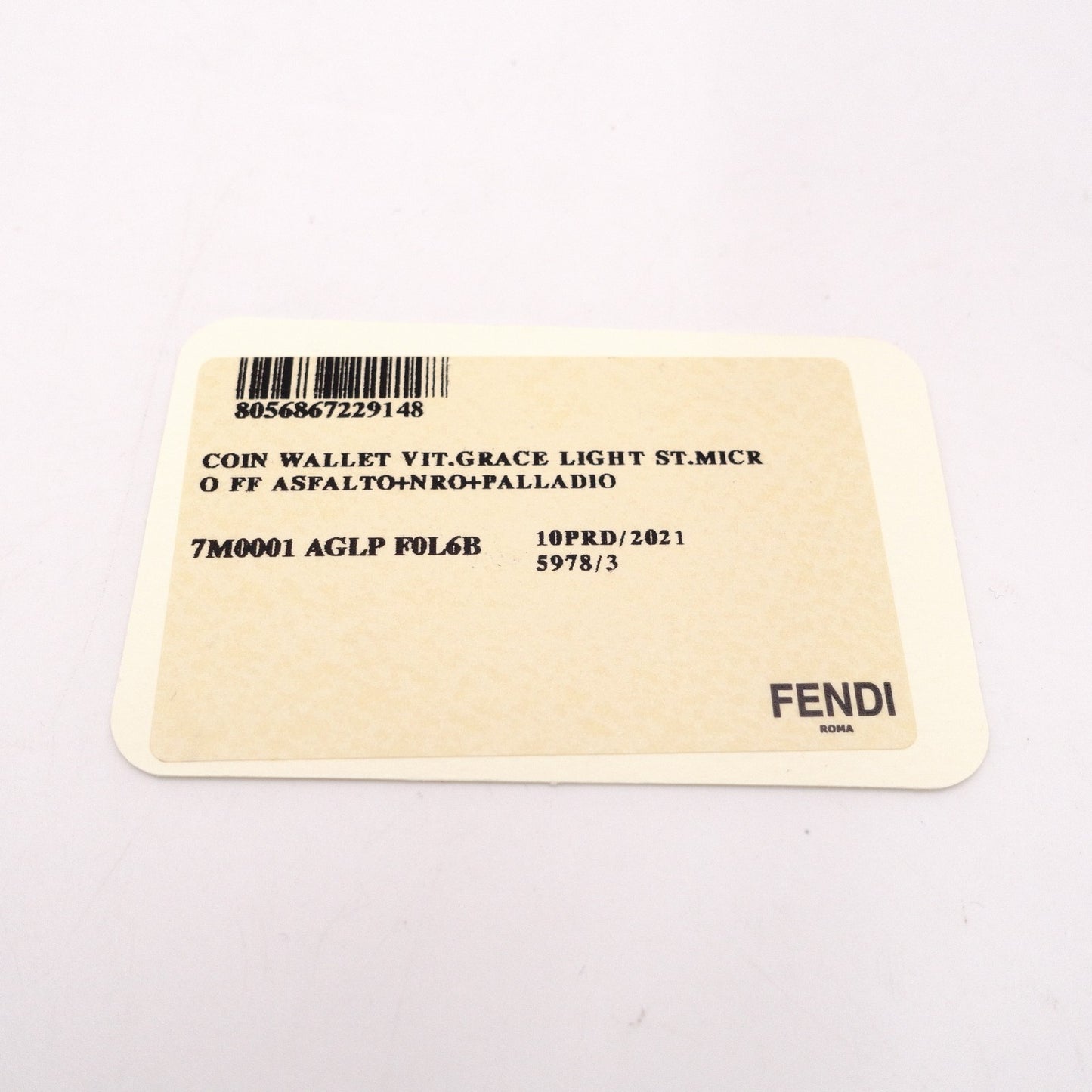 FENDI Zucca Bifold Wallet, Leather, Black, Men's