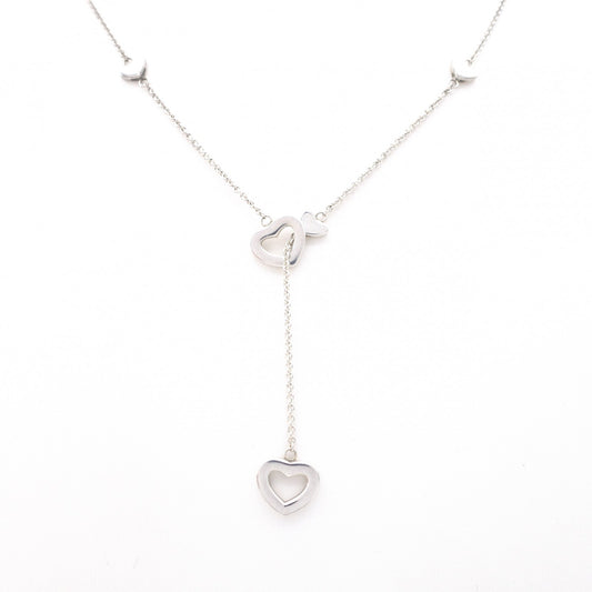 TIFFANY&Co. Tiffany Lariat Heart Link Necklace, 925 silver, silver, heart