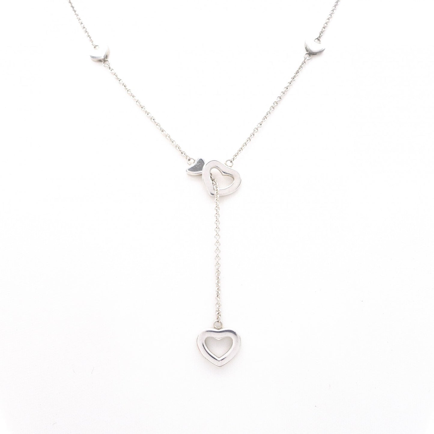 TIFFANY&Co. Tiffany Lariat Heart Link Necklace, 925 silver, silver, heart
