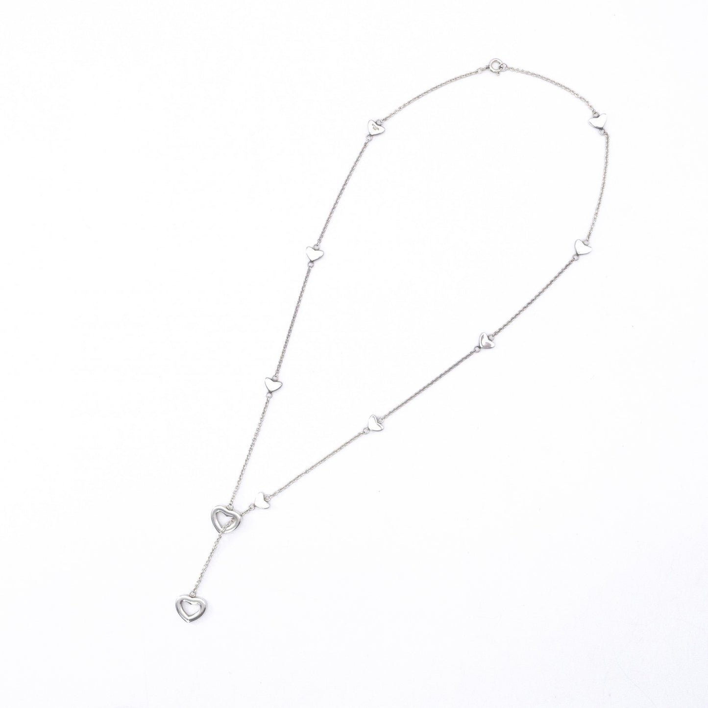 TIFFANY&Co. Tiffany Lariat Heart Link Necklace, 925 silver, silver, heart