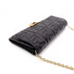 FENDI Baguette Chain Wallet Shoulder Bag, Leather, Black