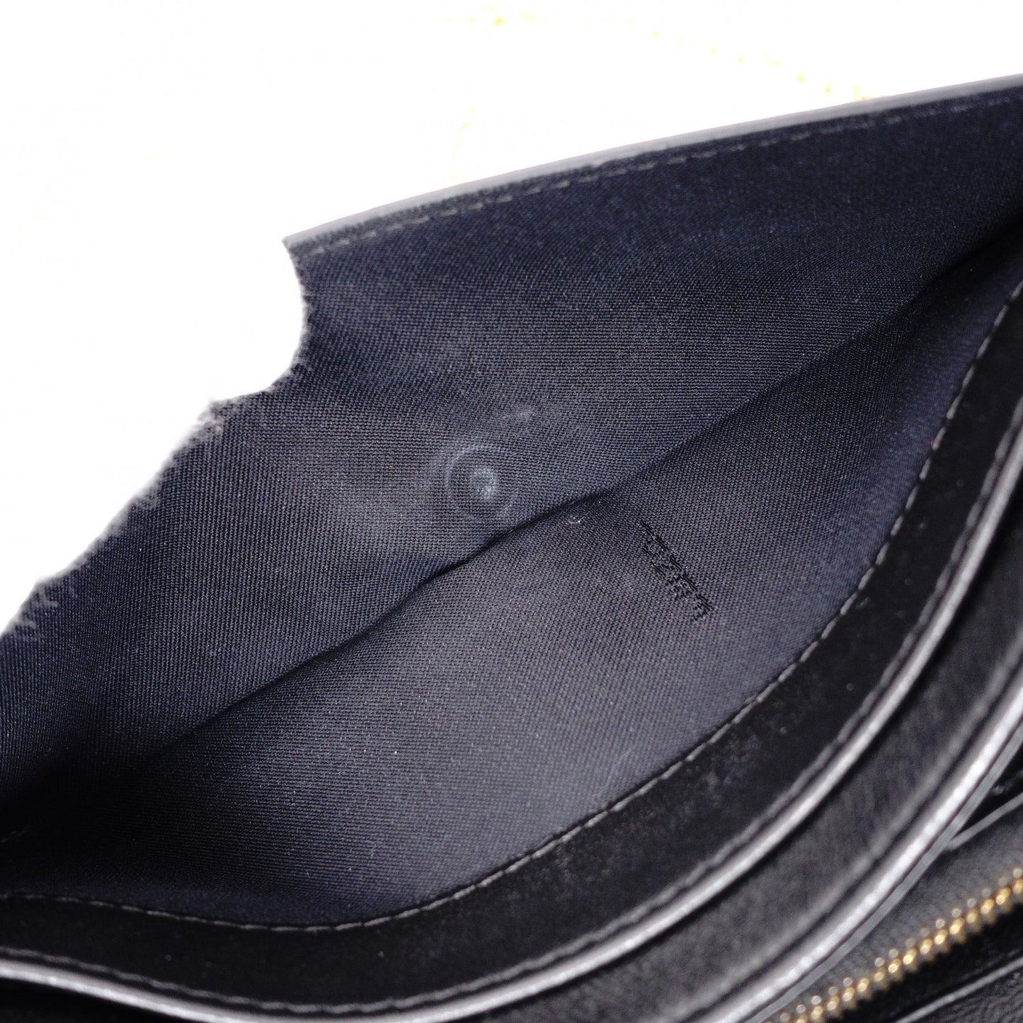 FENDI Baguette Chain Wallet Shoulder Bag, Leather, Black