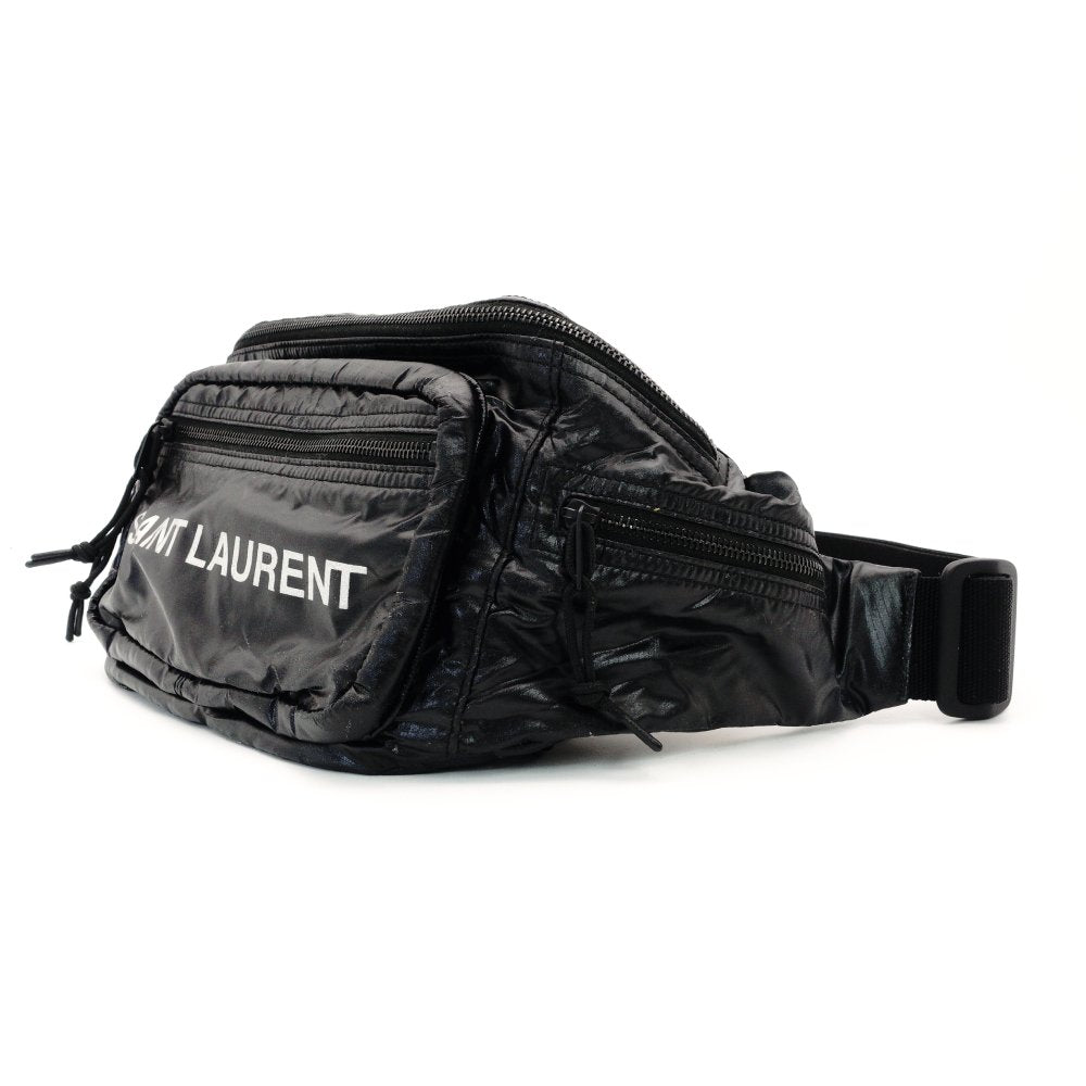 SAINT LAURENT Nux Nylon Body Bag Black Logo Belt Bag Logo Men's Women's R801669