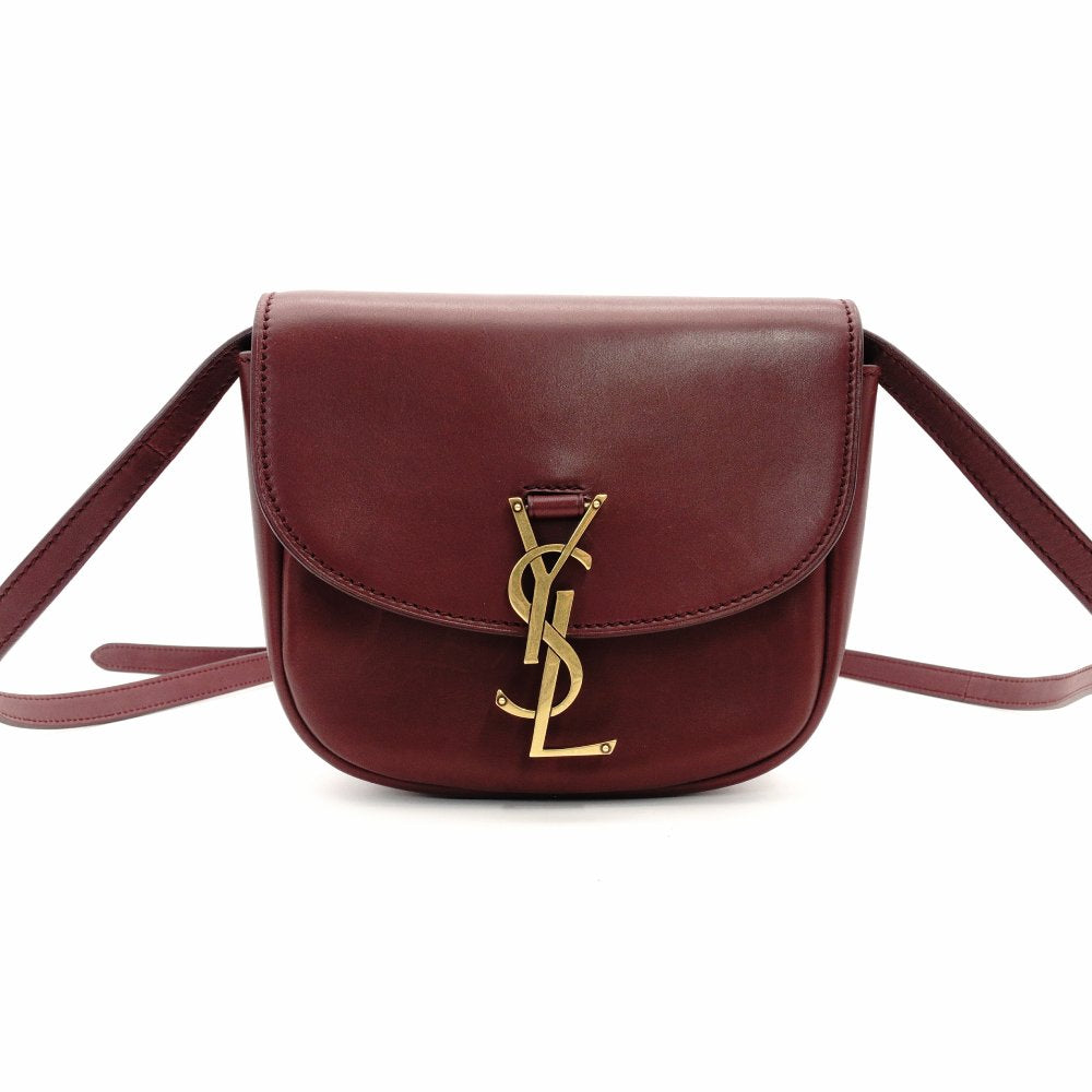 Saint Laurent Solferino Shoulder Bag YSL Burgundy Gold Hardware Leather R8011056