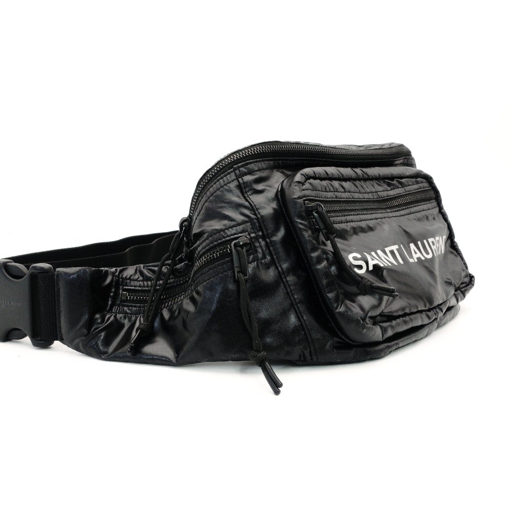 SAINT LAURENT Nux Nylon Body Bag Black Logo Belt Bag Logo Men's Women's R801669