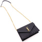 SAINT LAURENT Cassandra Shoulder Bag, Leather, Black, Gold Hardware, Crossbody