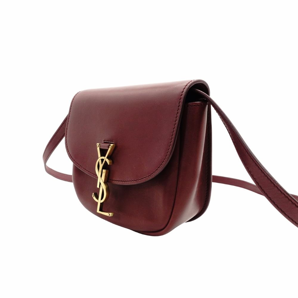 Saint Laurent Solferino Shoulder Bag YSL Burgundy Gold Hardware Leather R8011056